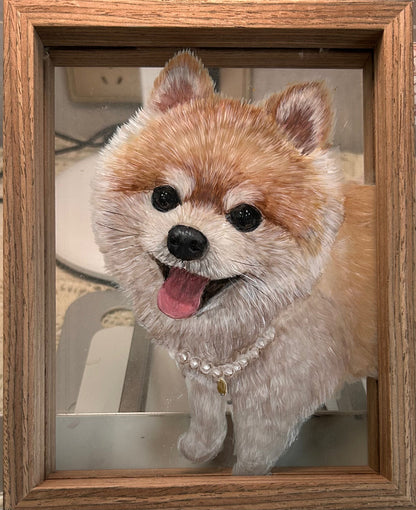 Custom Pet Portrait - Acrylic Paint (1-Layer)